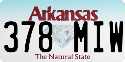AR license plate 378MIW