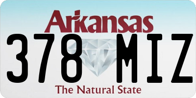 AR license plate 378MIZ