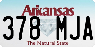 AR license plate 378MJA