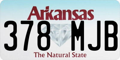 AR license plate 378MJB