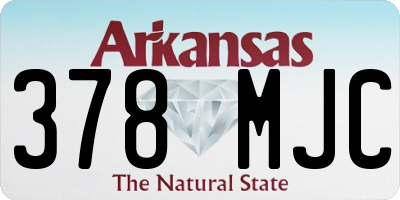 AR license plate 378MJC