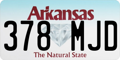 AR license plate 378MJD