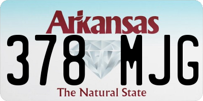 AR license plate 378MJG