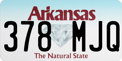 AR license plate 378MJQ