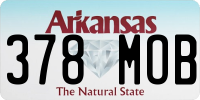 AR license plate 378MOB