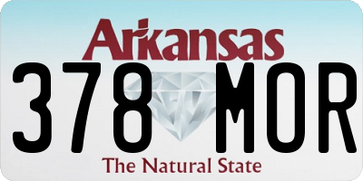 AR license plate 378MOR