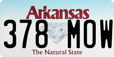 AR license plate 378MOW