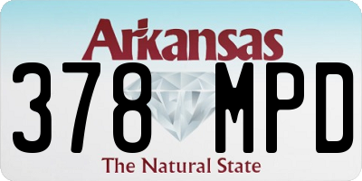 AR license plate 378MPD