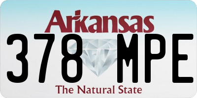 AR license plate 378MPE