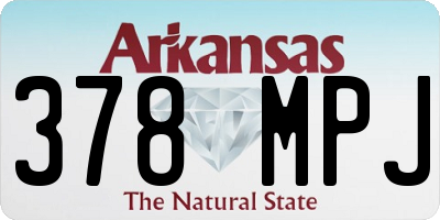AR license plate 378MPJ