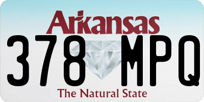 AR license plate 378MPQ