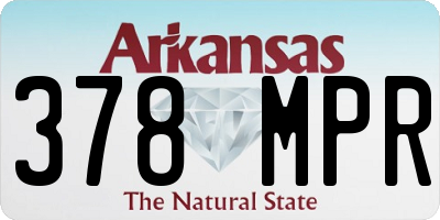 AR license plate 378MPR