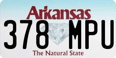 AR license plate 378MPU
