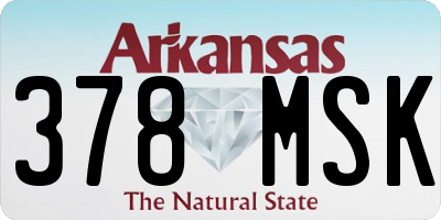 AR license plate 378MSK