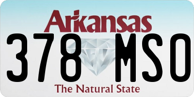 AR license plate 378MSO