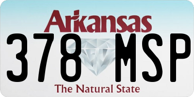 AR license plate 378MSP