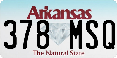 AR license plate 378MSQ