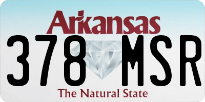 AR license plate 378MSR