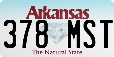 AR license plate 378MST