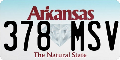 AR license plate 378MSV