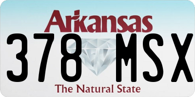 AR license plate 378MSX