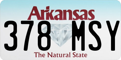 AR license plate 378MSY