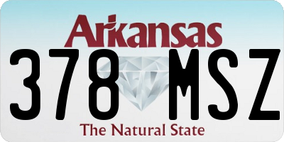 AR license plate 378MSZ
