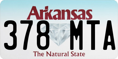 AR license plate 378MTA