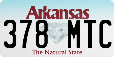 AR license plate 378MTC
