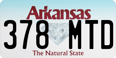 AR license plate 378MTD