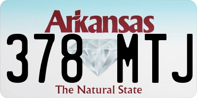 AR license plate 378MTJ