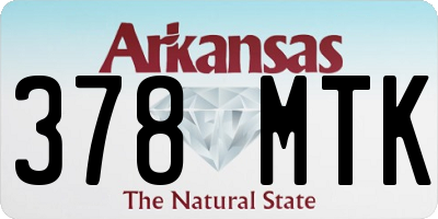AR license plate 378MTK