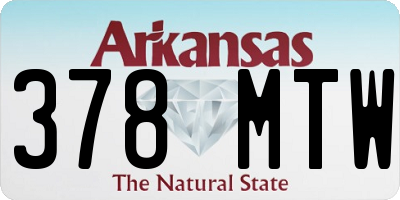 AR license plate 378MTW