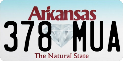 AR license plate 378MUA