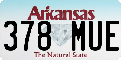 AR license plate 378MUE
