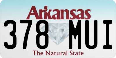AR license plate 378MUI