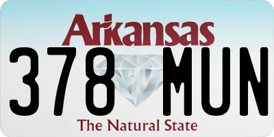 AR license plate 378MUN