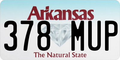 AR license plate 378MUP
