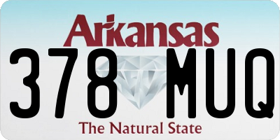 AR license plate 378MUQ