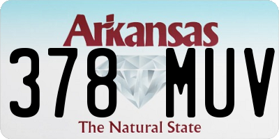 AR license plate 378MUV