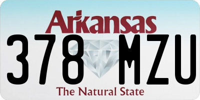 AR license plate 378MZU