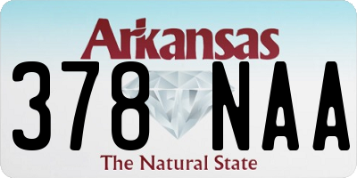 AR license plate 378NAA