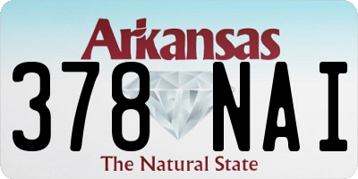 AR license plate 378NAI