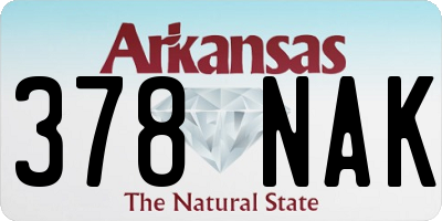 AR license plate 378NAK