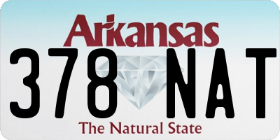 AR license plate 378NAT