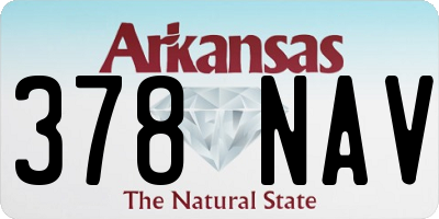 AR license plate 378NAV