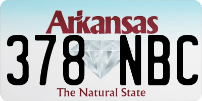AR license plate 378NBC
