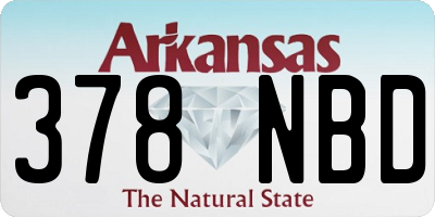 AR license plate 378NBD
