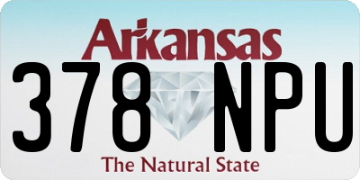 AR license plate 378NPU