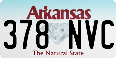 AR license plate 378NVC